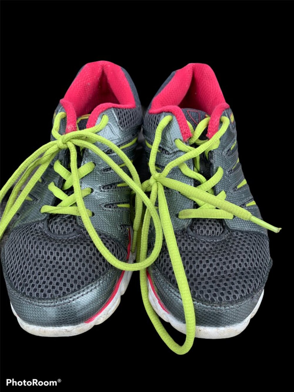 Fila Womens Athletic Running Shoes Size 6 US Gray Pink Green Mesh Upper Lightwei